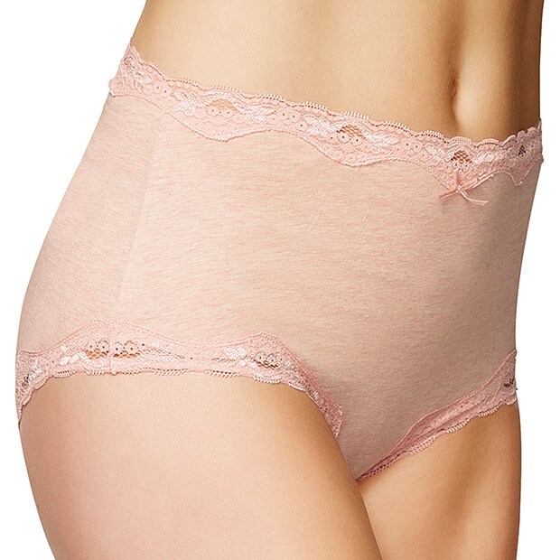 Lace Full Briefs - Coral Marle Lace Full Briefs - Coral Marle