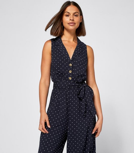 Lily Loves Spotted Sleeveless Jumpsuit