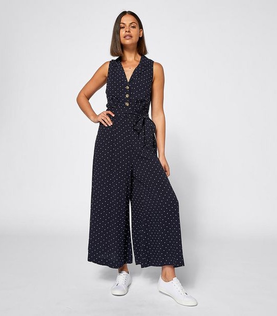 Lily Loves Spotted Sleeveless Jumpsuit