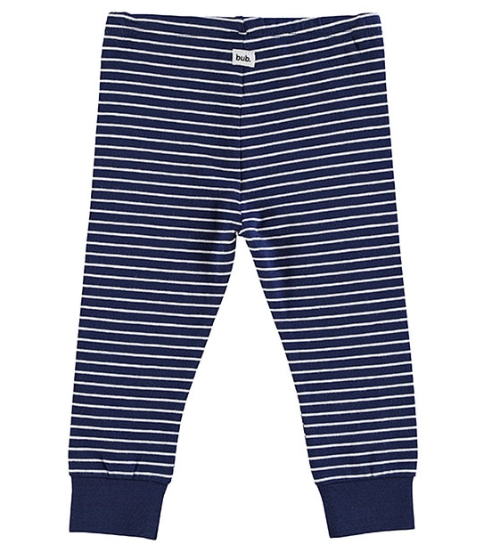 Stripe Print Pants - Navy Blue 2 of 3