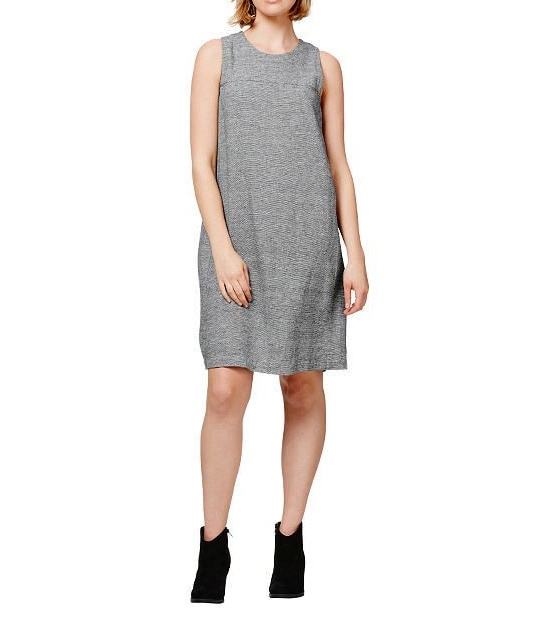 Linen Blend A-Line Dress