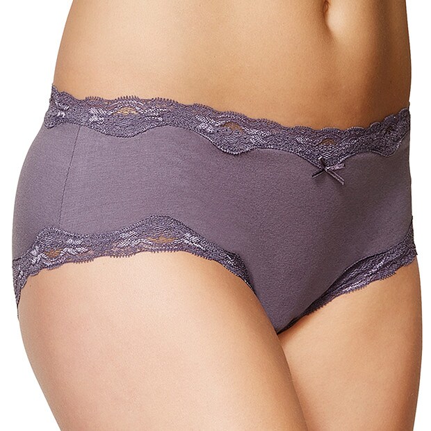 Lace Boyleg Briefs - Purple