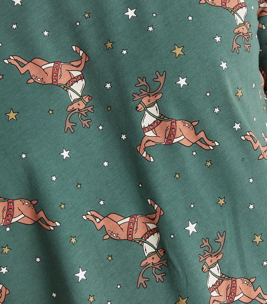 Mens Family Matching Christmas Reindeer Cotton Pyjama Set