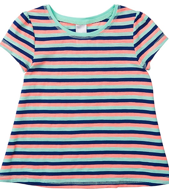 Girls' Short Sleeve Stripe T-Shirt