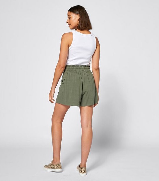 Lily Loves Linen Blend Utility Shorts