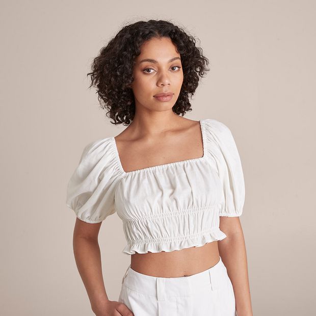 Lily Loves Short Puff Sleeve Blouse | Target Australia