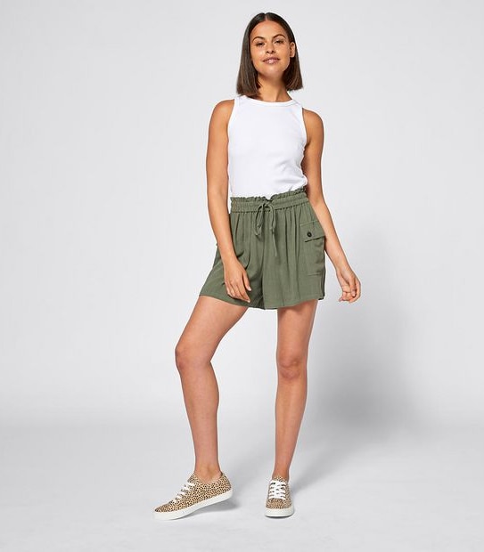 Lily Loves Linen Blend Utility Shorts