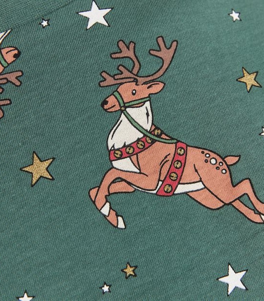 Mens Family Matching Christmas Reindeer Cotton Pyjama Set