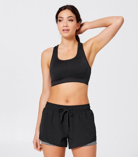 Active Double Layer Shorts - Black/Mid Grey