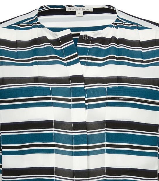 Collarless Blouse - Stripe 3 of 3