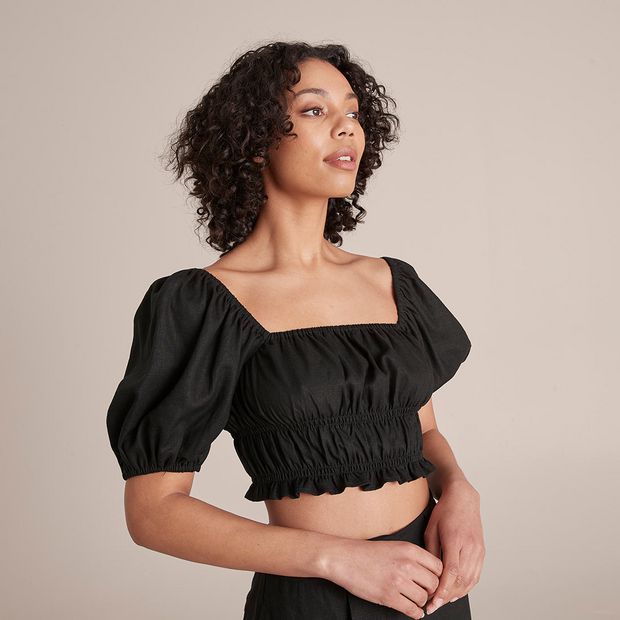 Lily Loves Short Puff Sleeve Blouse | Target Australia