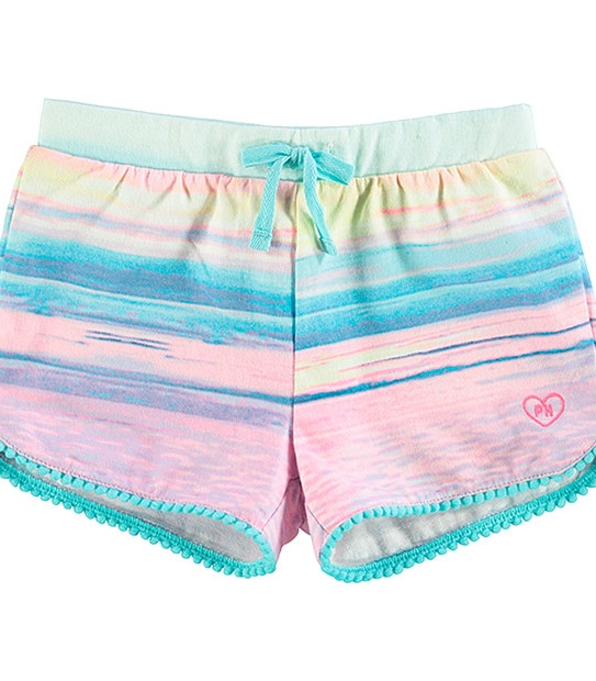 Girls' Piping Hot Sunset Print Shorts