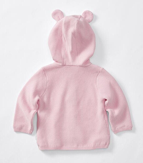 Baby Fine Knit Cardigan With Ears
