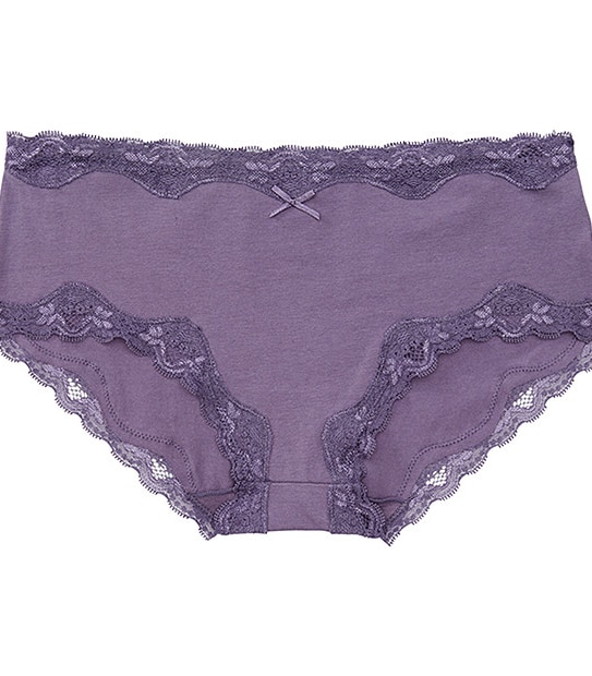 Lace Boyleg Briefs - Purple
