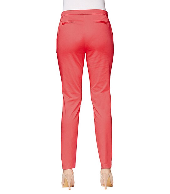 Slim Leg Sateen Pants - Pink