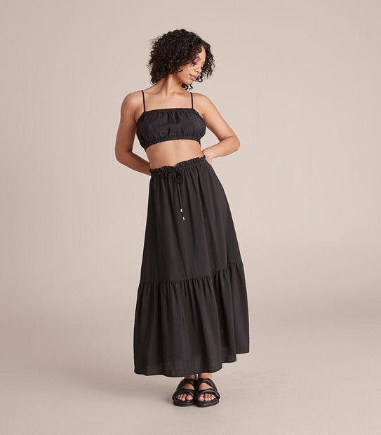 Lily Loves Tie Waist Midi Skirt