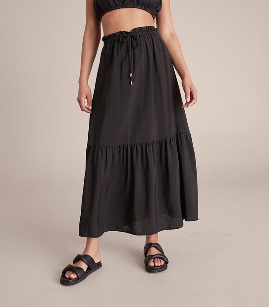 Lily Loves Tie Waist Midi Skirt