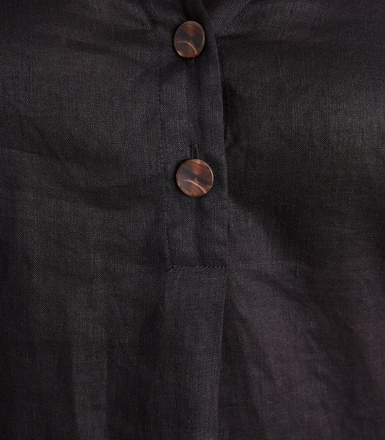 Curve Button Front Roll Sleeve Shirt