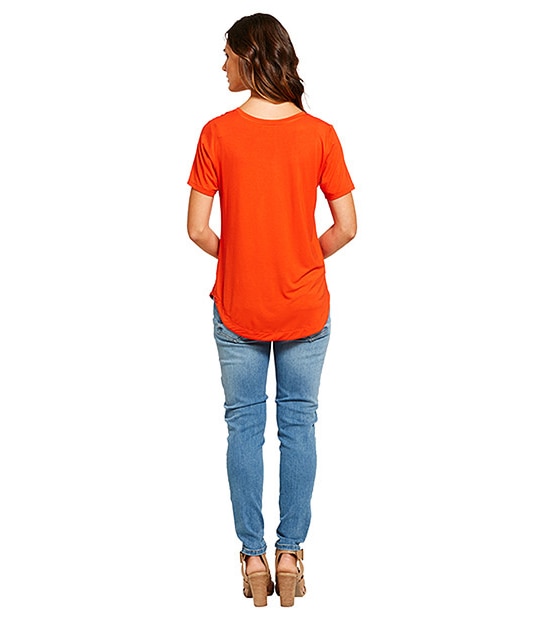 Bamboo T-Shirt - Fiesta Red 3 of 5