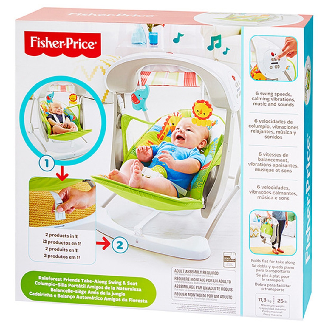 Fisher Price Take Along Swing And Seat Rainforest Friends Target