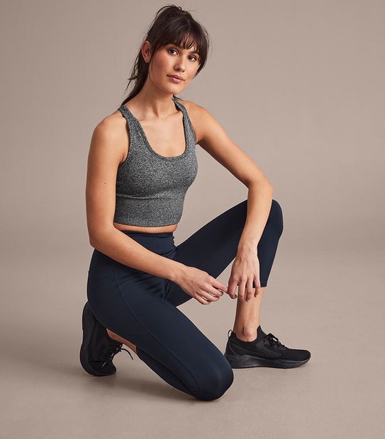 Seamfree Longline Ribbed Crop Top