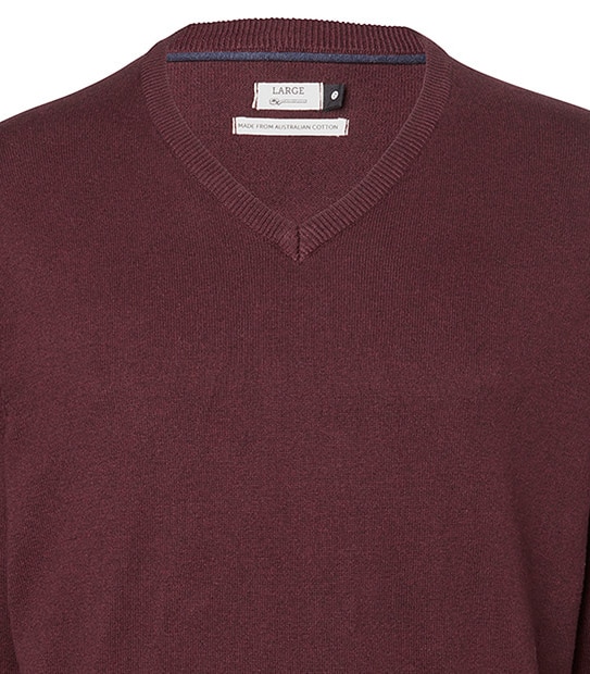 Australian Cotton V-Neck Jumper