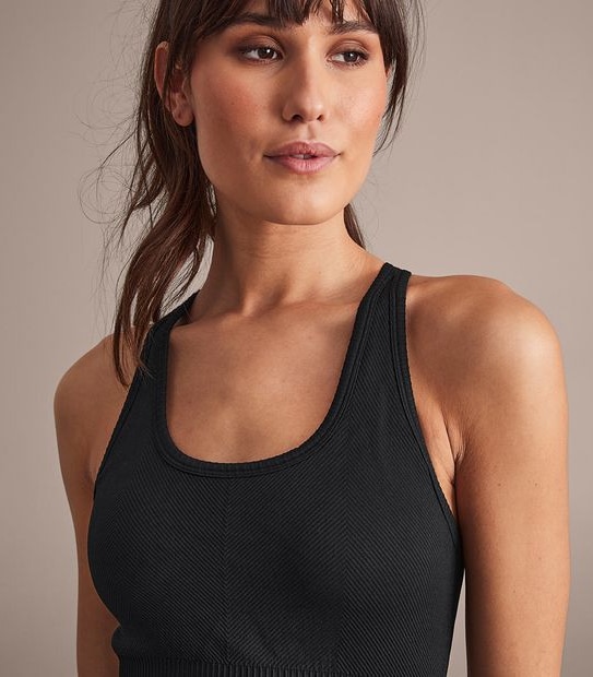 Active Longline Ribbed Crop Top; Style: 218301AN