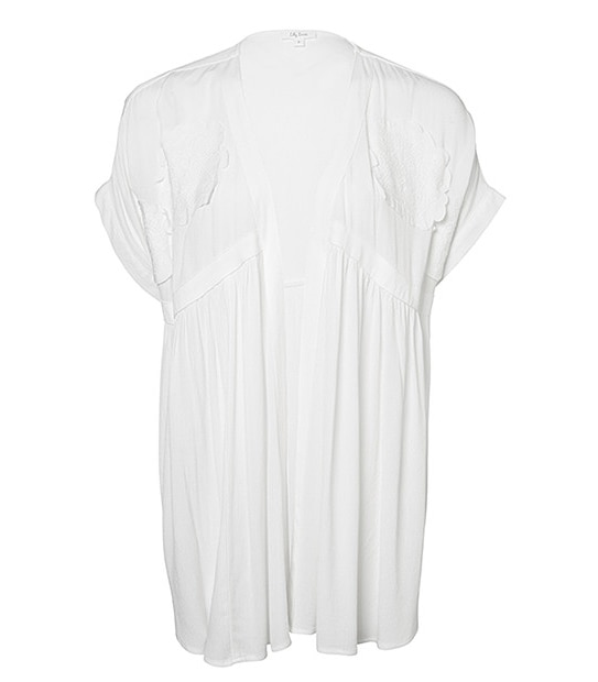 Lily Loves Embroidered Kimono - White