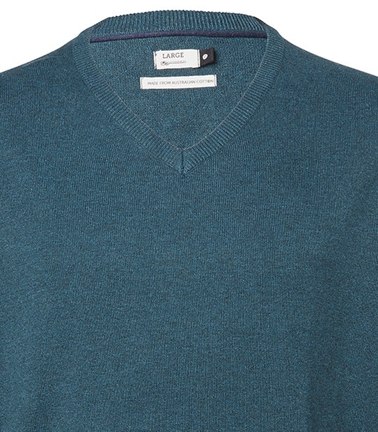 Australian Cotton V-Neck Jumper