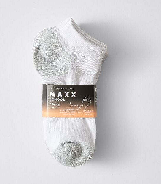 5 Pack Maxx School Low Cut Sock