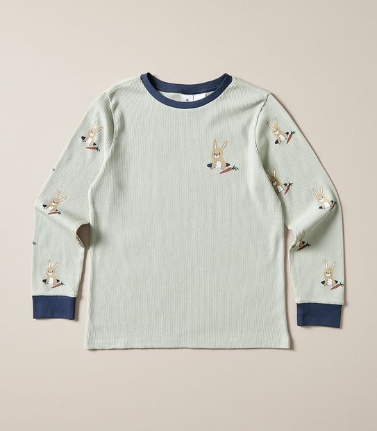 Kids Organic Cotton Waffle Bunny Pyjama Set
