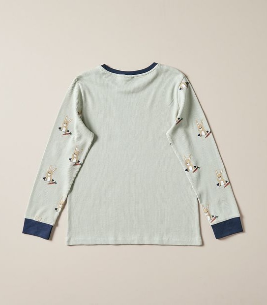 Kids Organic Cotton Waffle Bunny Pyjama Set