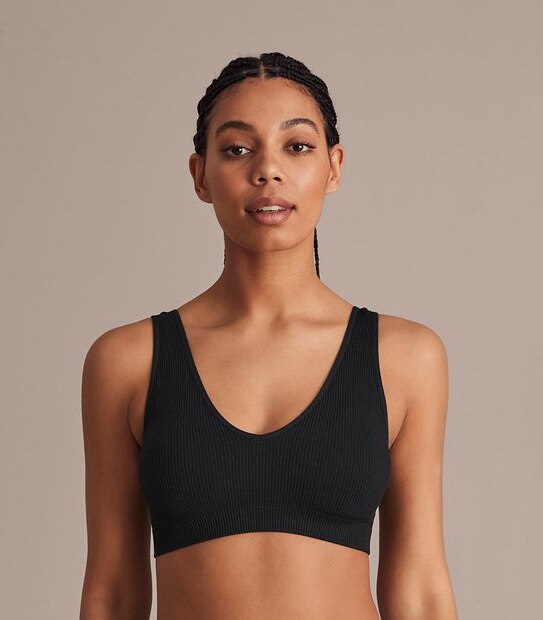 Lily Loves Plunge Rib Crop Top; Style: LCT28048