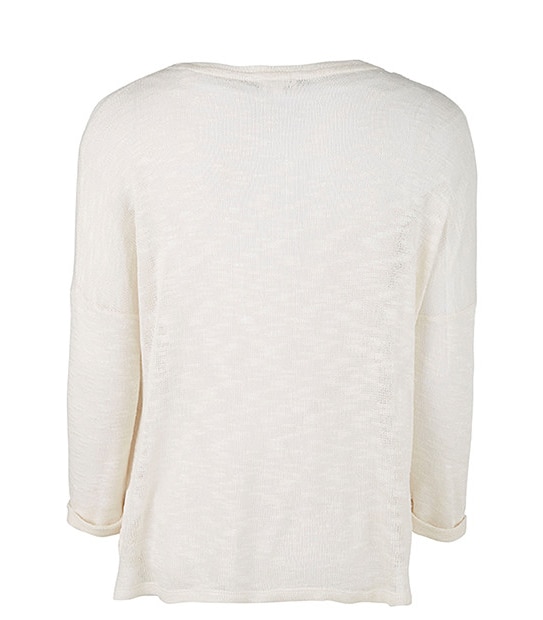 Lily Loves Drop Shoulder Knit Top - Cream