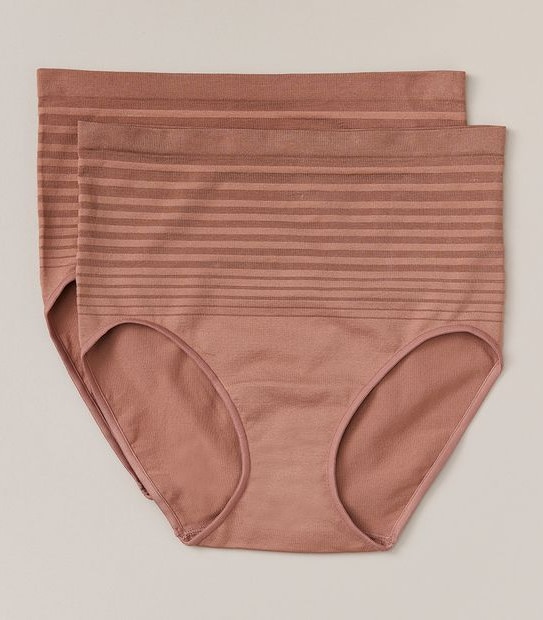 2 Pack Matte and Shine Seamfree Full Briefs