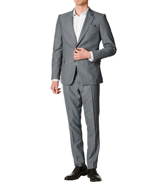Tailored Cross Hatch Slim Fit Suit Jacket