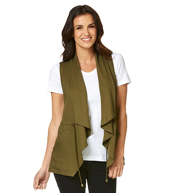 Waterfall Vest - Khaki