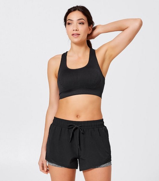 Active Double Layer Shorts - Black/Mid Grey