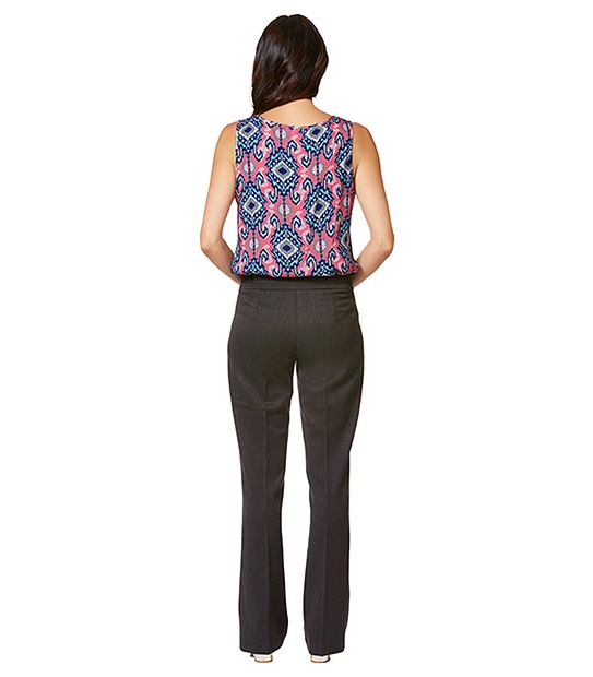 Tailored Bootleg Pants - Charcoal