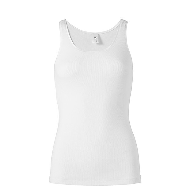 Ribbed Modal Singlet - White, Size 20 Ribbed Modal Singlet - White, Size 20