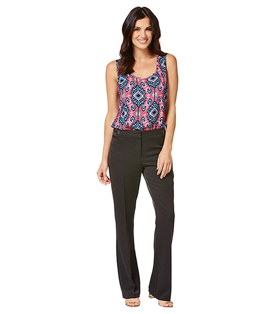 Tailored Bootleg Pants - Charcoal