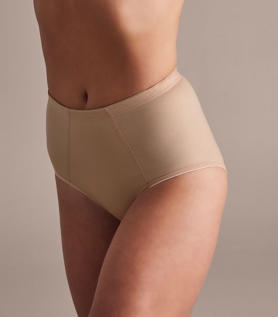 Ambra Power Hold Full Briefs - Taupe / Brown