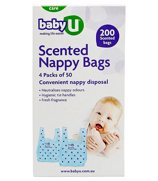Baby U 200 Pack Scented Nappy Bags