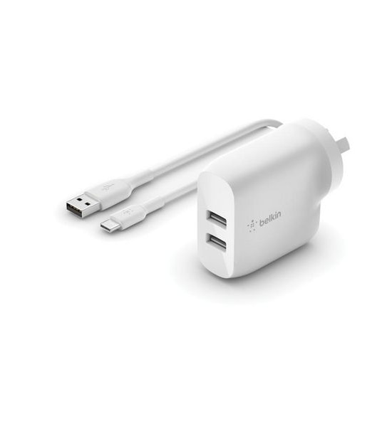 Belkin Dual USB-A Wall Charger USB-A to USB-C