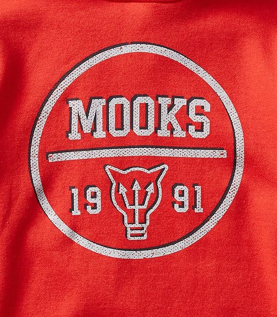 MOOKS Stamp Embossed Print Hoodie