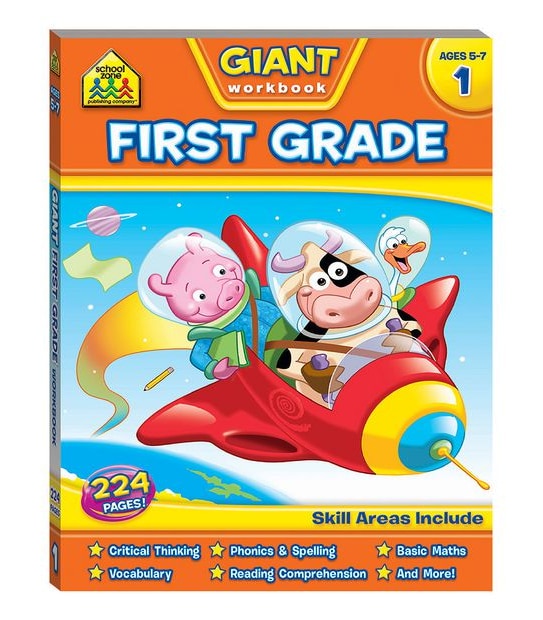 School Zone Giant First Grade Workbook