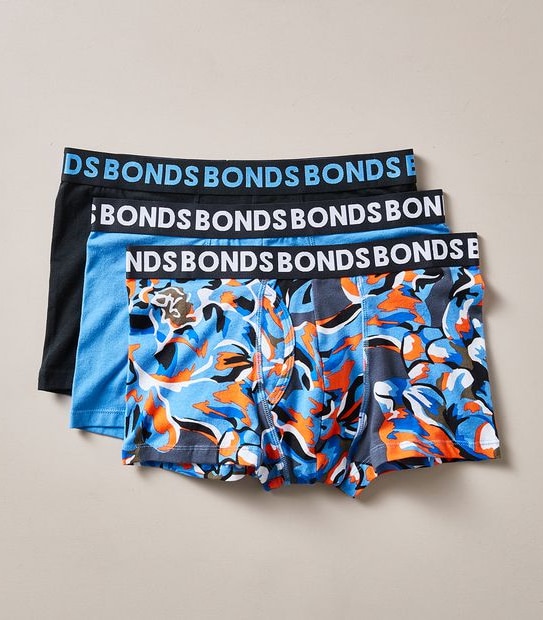 Bonds 3 Pack Everyday Trunks