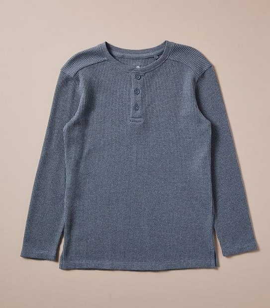 Waffle Henley Top