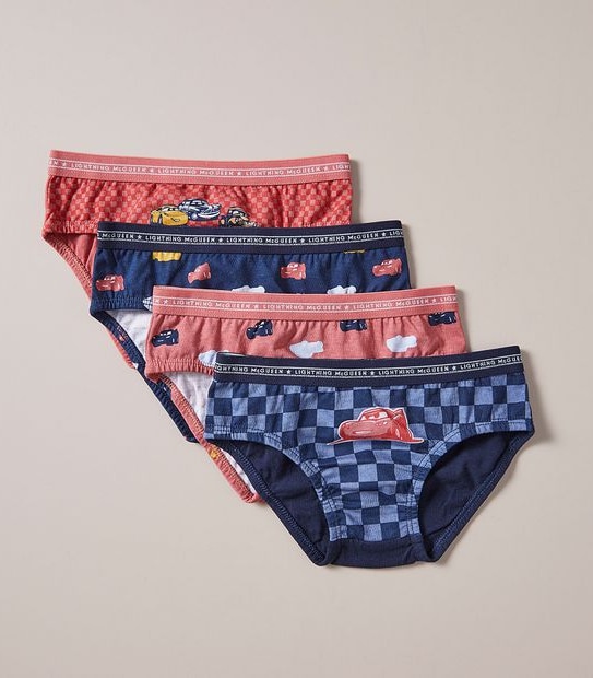 4 Pack Disney Cars Briefs