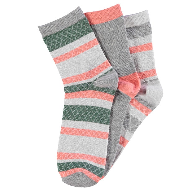 3 Pack Fashion Quarter Crew Socks 3 Pack Fashion Quarter Crew Socks